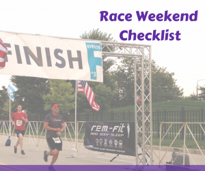 Race Weekend Checklist - REM-Fit